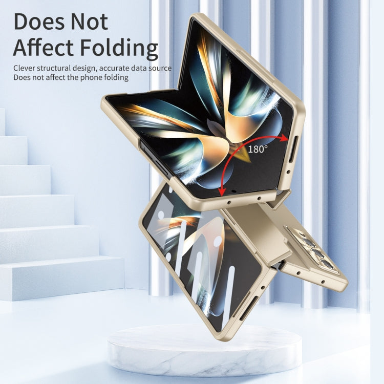 For Samsung Galaxy Z Fold4 Integrated Full Coverage Phone Case with Hinge(Gold) - Galaxy Z Fold4 5G Cases by buy2fix | Online Shopping UK | buy2fix