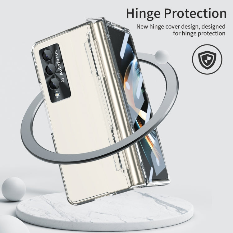 For Samsung Galaxy Z Fold4 Integrated Full Coverage Phone Case with Hinge(Transparent) - Galaxy Z Fold4 5G Cases by buy2fix | Online Shopping UK | buy2fix