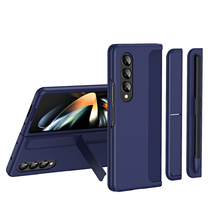 For Samsung Galaxy Z Fold3 5G 2 in 1 Detachable Holder Pen Holder Phone Case(Blue) - Galaxy Phone Cases by buy2fix | Online Shopping UK | buy2fix