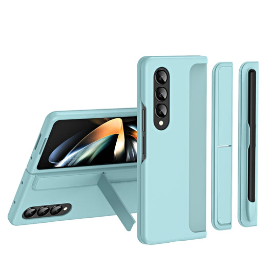 For Samsung Galaxy Z Fold3 5G 2 in 1 Detachable Holder Pen Holder Phone Case(Ice Blue) - Galaxy Phone Cases by buy2fix | Online Shopping UK | buy2fix