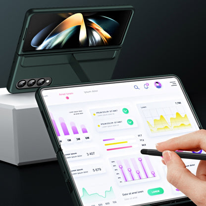 For Samsung Galaxy Z Fold3 5G 2 in 1 Detachable Holder Pen Holder Phone Case(Purple) - Galaxy Phone Cases by buy2fix | Online Shopping UK | buy2fix