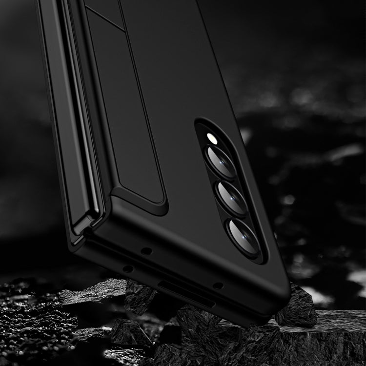 For Samsung Galaxy Z Fold3 5G 2 in 1 Detachable Holder Pen Holder Phone Case(Black) - Galaxy Phone Cases by buy2fix | Online Shopping UK | buy2fix
