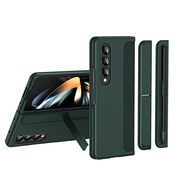 For Samsung Galaxy Z Fold4 2 in 1 Detachable Holder Pen Holder Phone Case(Green) - Galaxy Z Fold4 5G Cases by buy2fix | Online Shopping UK | buy2fix