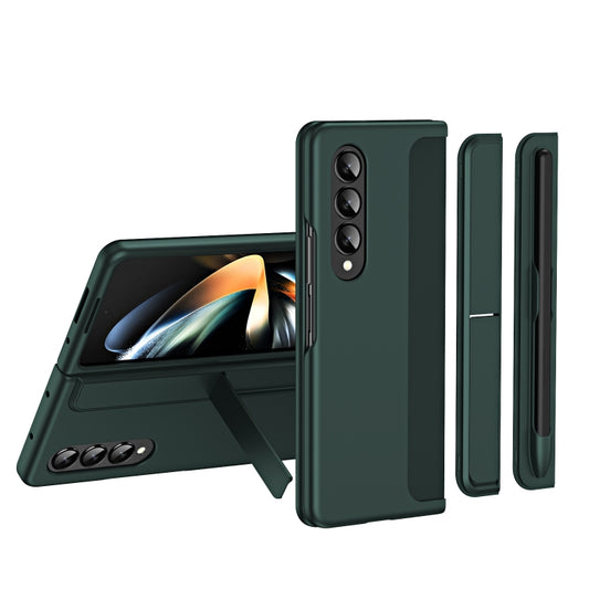 For Samsung Galaxy Z Fold4 2 in 1 Detachable Holder Pen Holder Phone Case(Green) - Galaxy Z Fold4 5G Cases by buy2fix | Online Shopping UK | buy2fix