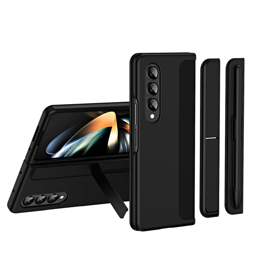 For Samsung Galaxy Z Fold4 2 in 1 Detachable Holder Pen Holder Phone Case(Black) - Galaxy Z Fold4 5G Cases by buy2fix | Online Shopping UK | buy2fix