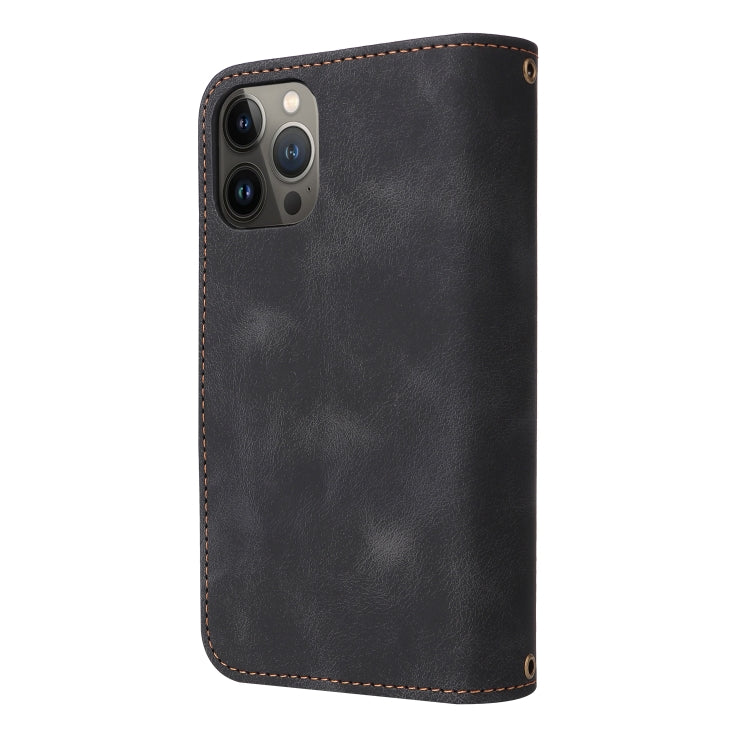 For iPhone 14 Multifunctional Card Slot Zipper Wallet Flip Leather Phone Case(Black) - iPhone 14 Cases by buy2fix | Online Shopping UK | buy2fix