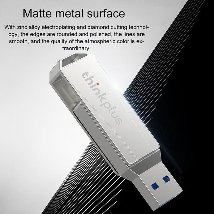 Lenovo Thinkplus MU252 USB 3.1 + USB-C / Type-C Flash Drive, Memory:256GB (Silver) by Lenovo