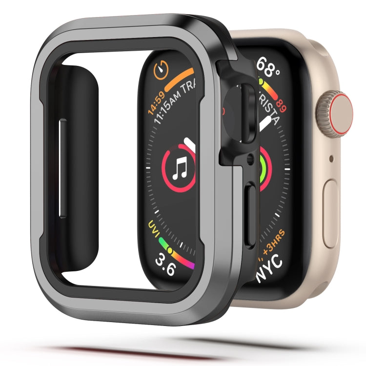 For Apple Watch Ultra 3 / 2 / 1 49mm Aluminum Alloy + TPU 2 in 1 Protective Case(Black+Grey) by buy2fix