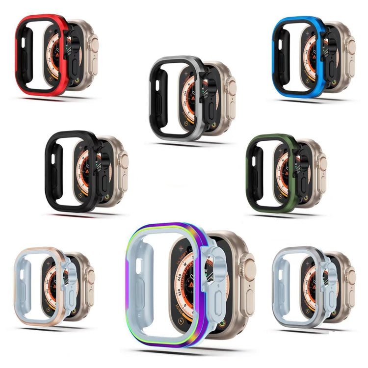For Apple Watch Ultra 3 / 2 / 1 49mm Aluminum Alloy + TPU 2 in 1 Protective Case(Black+Grey) by buy2fix