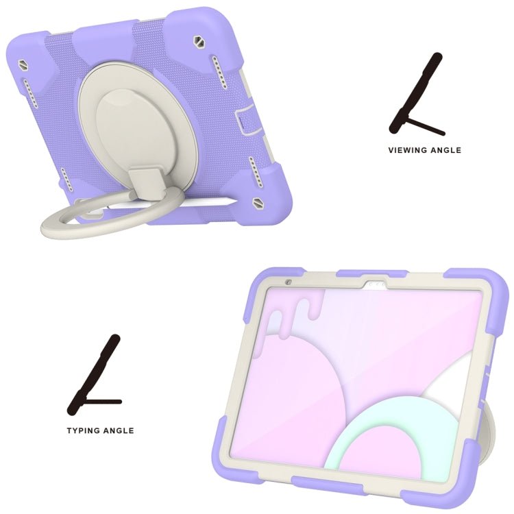 For iPad 2025 / 2022 360 Rotation PC+Silicone Tablet Case(Taro Purple) - iPad 2025 / 2022 Cases by buy2fix | Online Shopping UK | buy2fix