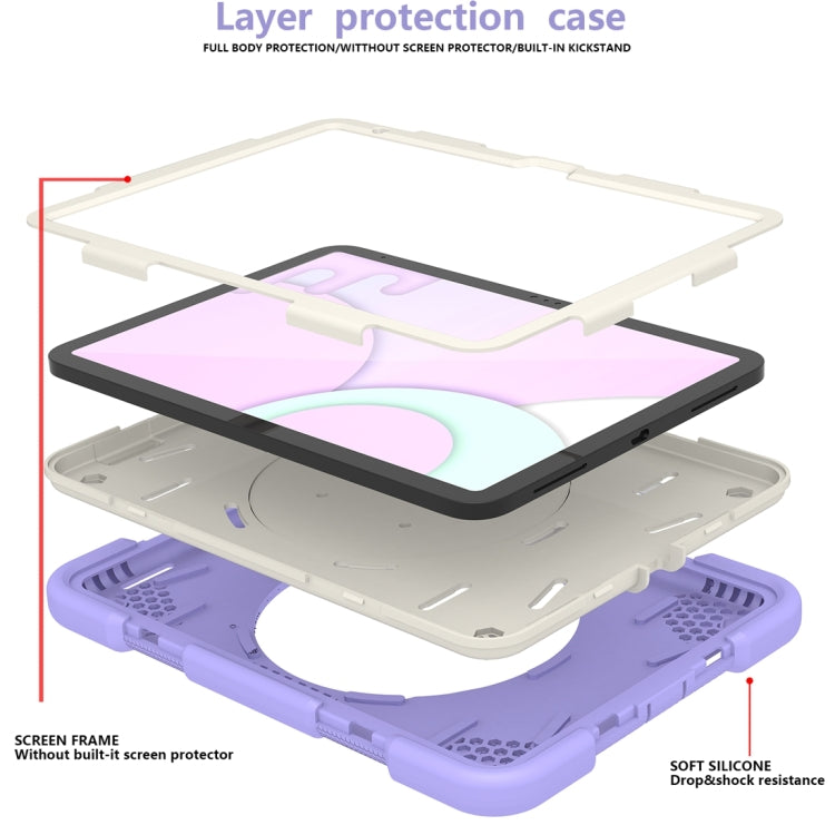 For iPad 2025 / 2022 360 Rotation PC+Silicone Tablet Case(Taro Purple) - iPad 2025 / 2022 Cases by buy2fix | Online Shopping UK | buy2fix