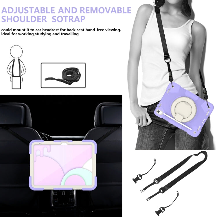 For iPad 2025 / 2022 360 Rotation PC+Silicone Tablet Case(Taro Purple) - iPad 2025 / 2022 Cases by buy2fix | Online Shopping UK | buy2fix