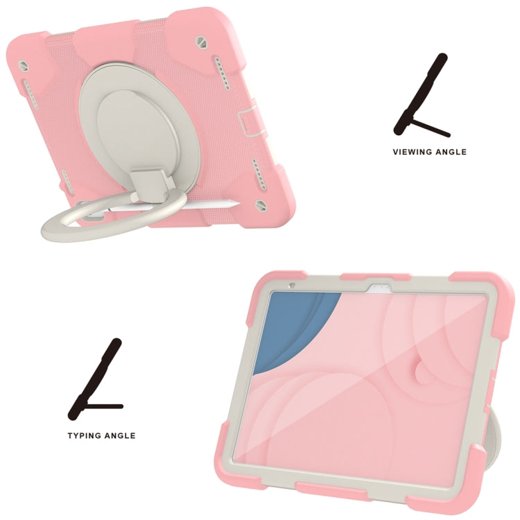 For iPad 2025 / 2022 360 Rotation PC+Silicone Tablet Case(Cherry Blossom Powder) - iPad 2025 / 2022 Cases by buy2fix | Online Shopping UK | buy2fix