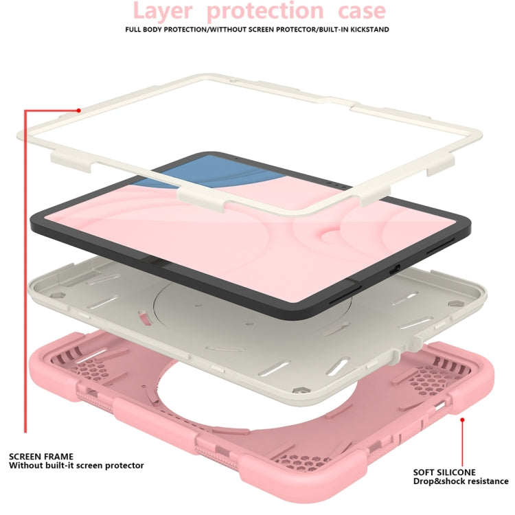 For iPad 2025 / 2022 360 Rotation PC+Silicone Tablet Case(Cherry Blossom Powder) - iPad 2025 / 2022 Cases by buy2fix | Online Shopping UK | buy2fix