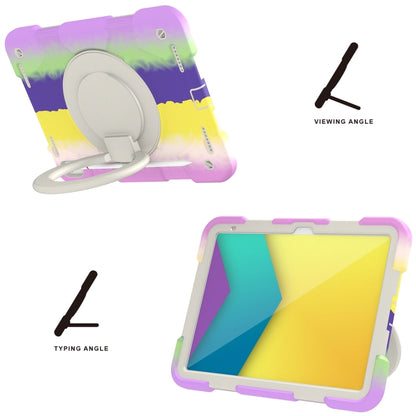 For iPad 2025 / 2022 360 Rotation PC+Silicone Tablet Case(Colorful Purple) - iPad 2025 / 2022 Cases by buy2fix | Online Shopping UK | buy2fix