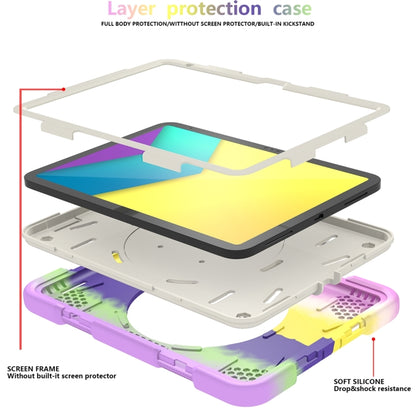 For iPad 2025 / 2022 360 Rotation PC+Silicone Tablet Case(Colorful Purple) - iPad 2025 / 2022 Cases by buy2fix | Online Shopping UK | buy2fix