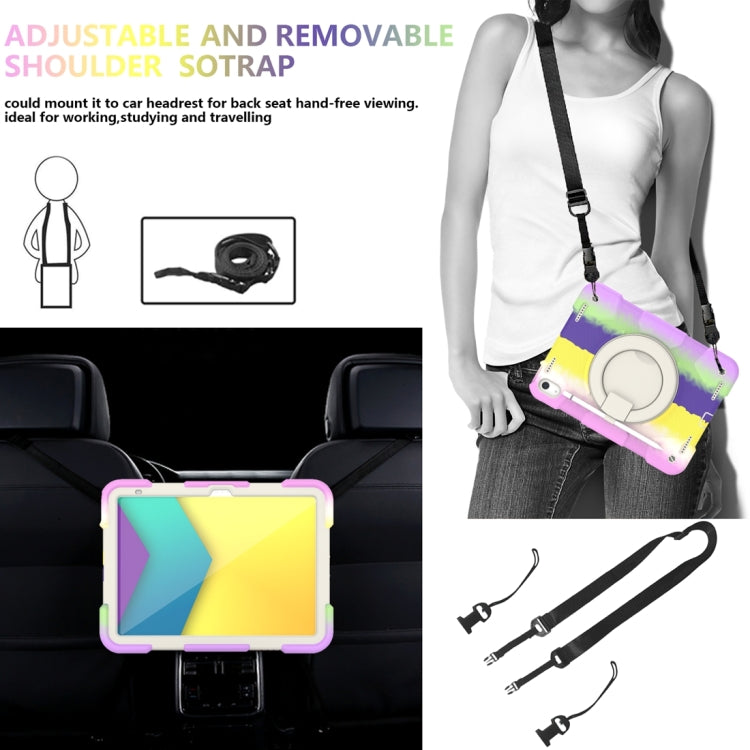 For iPad 2025 / 2022 360 Rotation PC+Silicone Tablet Case(Colorful Purple) - iPad 2025 / 2022 Cases by buy2fix | Online Shopping UK | buy2fix