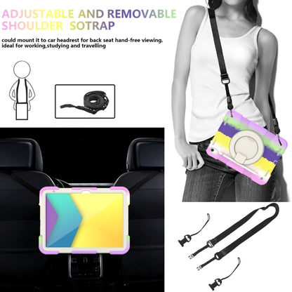 For iPad 2025 / 2022 360 Rotation PC+Silicone Tablet Case(Colorful Purple) - iPad 2025 / 2022 Cases by buy2fix | Online Shopping UK | buy2fix