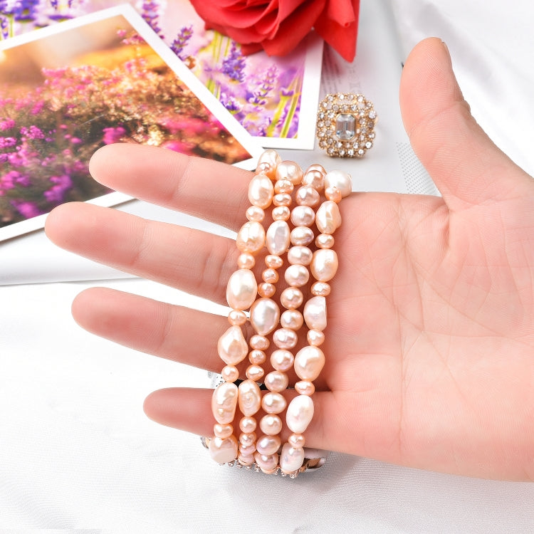 For Apple Watch 5 & 4 44mm / 3 & 2 & 1 42mm Pearl Crystal Watch Band(Natural Pearl) by buy2fix