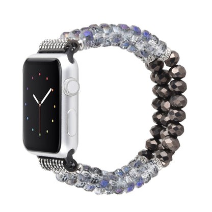For Apple Watch 5 & 4 44mm / 3 & 2 & 1 42mm Pearl Crystal Watch Band(Crystal Grey) by buy2fix