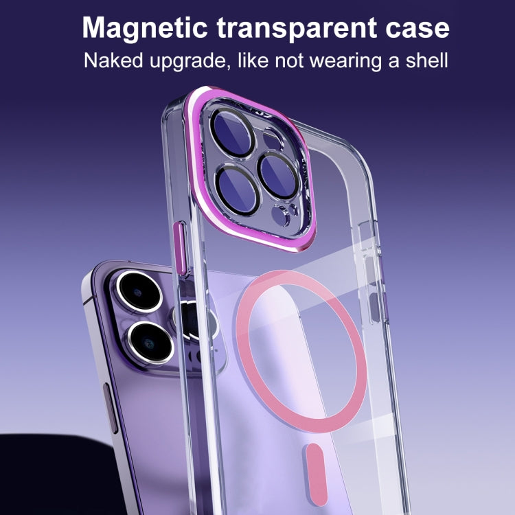 For iPhone 14 Lens Protector MagSafe Phone Case(Dark Green) by buy2fix