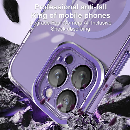 For iPhone 14 Lens Protector MagSafe Phone Case(Dark Green) by buy2fix