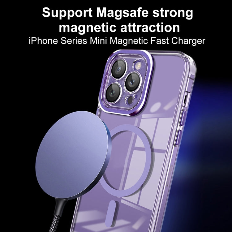 For iPhone 14 Lens Protector MagSafe Phone Case(Dark Green) by buy2fix