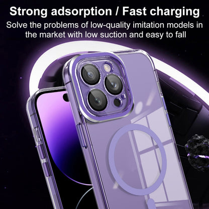 For iPhone 14 Lens Protector MagSafe Phone Case(Dark Green) by buy2fix