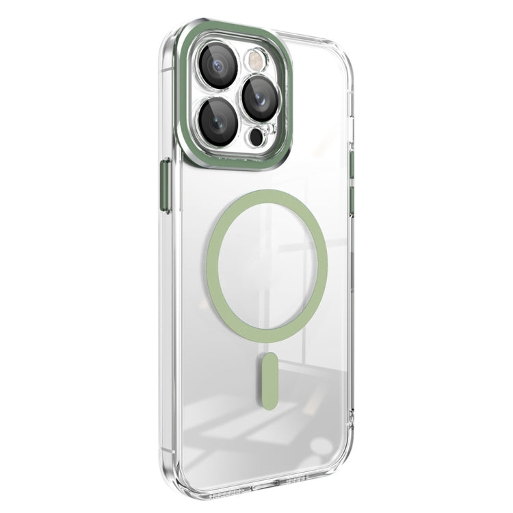 For iPhone 12 Pro Max Lens Protector MagSafe Phone Case(Dark Green) by buy2fix