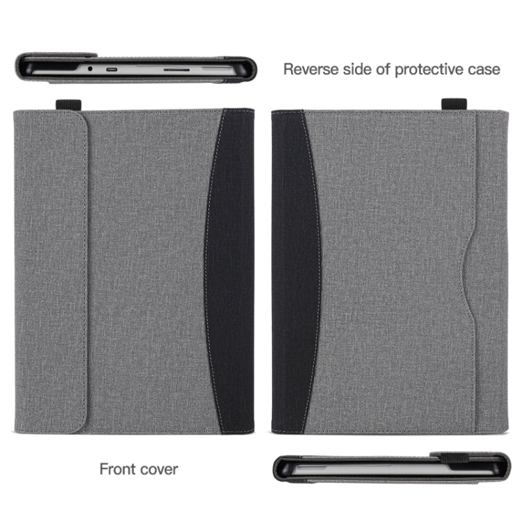 For Microsoft Surface Go 3 / 2 / 1 Cloth Texture Stitching Leather Tablet Case(Grey Blue) - Others by buy2fix | Online Shopping UK | buy2fix