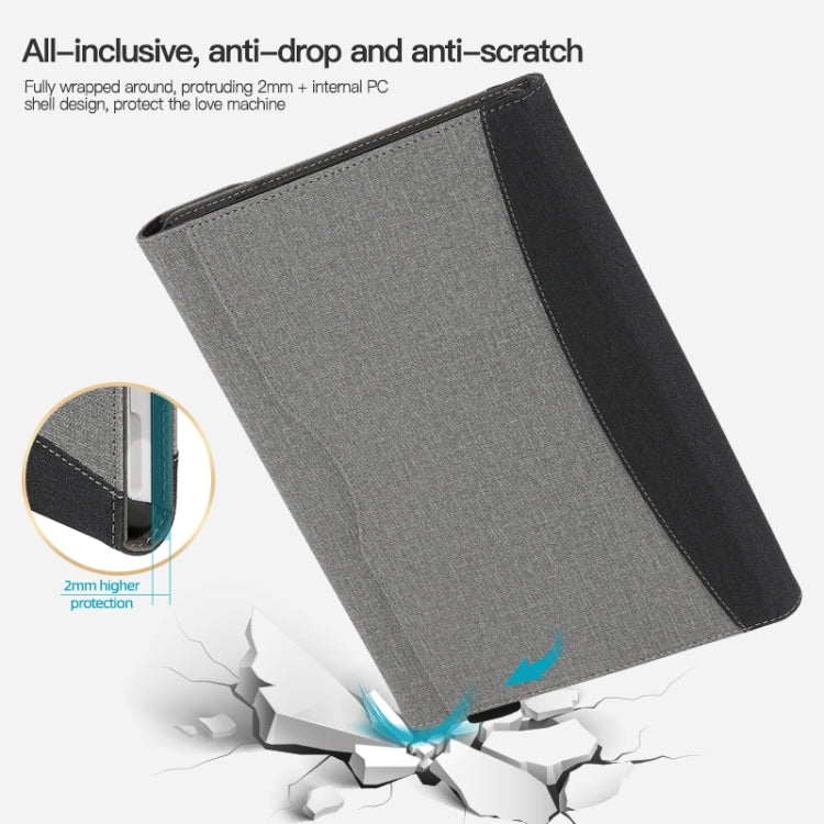 For Microsoft Surface Go 3 / 2 / 1 Cloth Texture Stitching Leather Tablet Case(Grey Blue) - Others by buy2fix | Online Shopping UK | buy2fix