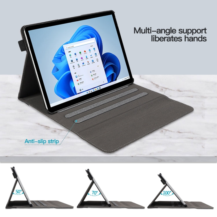 For Microsoft Surface Go 3 / 2 / 1 Cloth Texture Stitching Leather Tablet Case(Black) - Others by buy2fix | Online Shopping UK | buy2fix