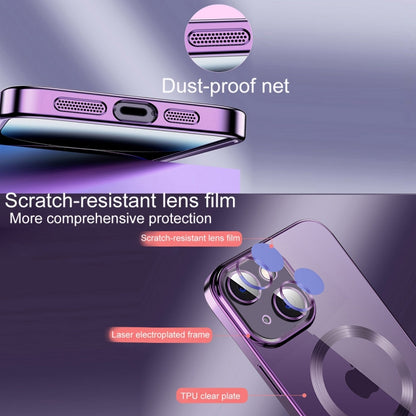 For iPhone 12 Electroplating MagSafe TPU Phone Case with Lens Film(Black) by buy2fix