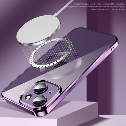 For iPhone 12 Pro Electroplating MagSafe TPU Phone Case with Lens Film(Black) by buy2fix