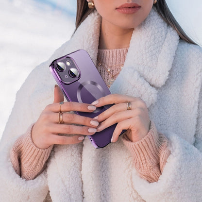 For iPhone 12 Pro Electroplating MagSafe TPU Phone Case with Lens Film(Black) by buy2fix