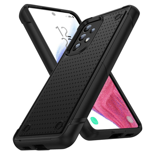For Samsung Galaxy A53 5G PC + TPU Shockproof Protective Phone Case(Black+Black)