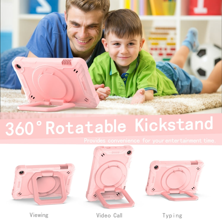 For Amazon Kindle Fire 7 2022 Silicone + PC Bracelet Holder Tablet Case(Rose Gold) - Amazon by buy2fix | Online Shopping UK | buy2fix