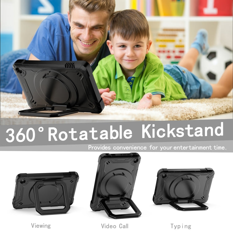 For Amazon Kindle Fire 7 2022 Silicone + PC Bracelet Holder Tablet Case(Black) - Amazon by buy2fix | Online Shopping UK | buy2fix