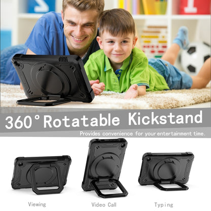 For Amazon Kindle Fire 7 2022 Silicone + PC Bracelet Holder Tablet Case(Black) - Amazon by buy2fix | Online Shopping UK | buy2fix