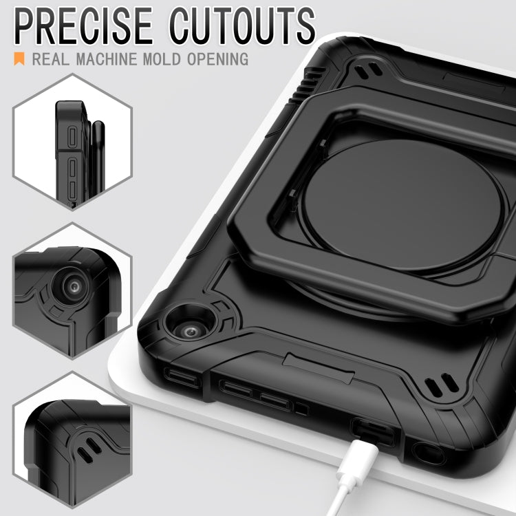 For Amazon Kindle Fire 7 2022 Silicone + PC Bracelet Holder Tablet Case(Black) - Amazon by buy2fix | Online Shopping UK | buy2fix