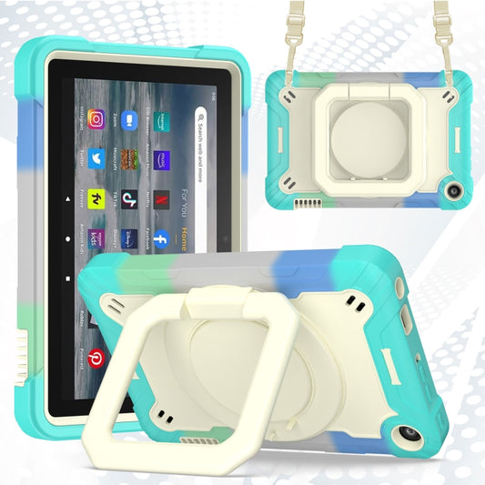 For Amazon Kindle Fire 7 2022 Silicone + PC Bracelet Holder Tablet Case(Bright Green) - Amazon by buy2fix | Online Shopping UK | buy2fix