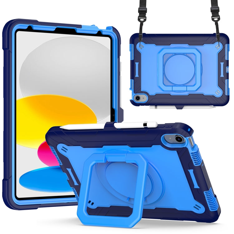 For iPad 2025 / 2022 Silicone + PC Bracelet Holder Tablet Case(Navy Blue + Blue) - iPad 2025 / 2022 Cases by buy2fix | Online Shopping UK | buy2fix