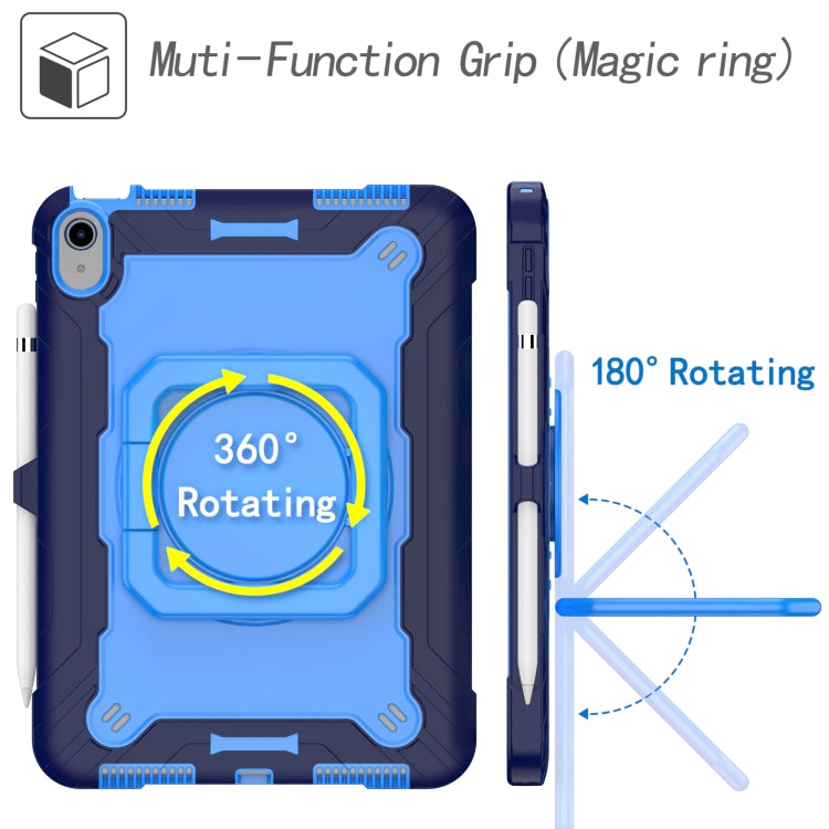 For iPad 2025 / 2022 Silicone + PC Bracelet Holder Tablet Case(Navy Blue + Blue) - iPad 2025 / 2022 Cases by buy2fix | Online Shopping UK | buy2fix