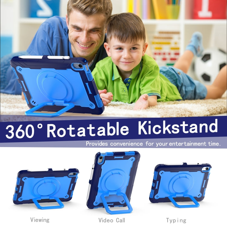 For iPad 2025 / 2022 Silicone + PC Bracelet Holder Tablet Case(Navy Blue + Blue) - iPad 2025 / 2022 Cases by buy2fix | Online Shopping UK | buy2fix