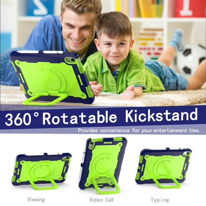 For iPad 2025 / 2022 Silicone + PC Bracelet Holder Tablet Case(Navy Blue + Yellow Green) - iPad 2025 / 2022 Cases by buy2fix | Online Shopping UK | buy2fix
