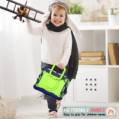 For iPad 2025 / 2022 Silicone + PC Bracelet Holder Tablet Case(Navy Blue + Yellow Green) - iPad 2025 / 2022 Cases by buy2fix | Online Shopping UK | buy2fix