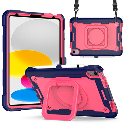 For iPad 2025 / 2022 Silicone + PC Bracelet Holder Tablet Case(Navy Blue + Rose Red) - iPad 2025 / 2022 Cases by buy2fix | Online Shopping UK | buy2fix