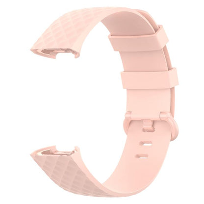 xDfind 18mm Silver Color Buckle TPU Wrist Strap Watch Band for Fitbit Charge 4 / Charge 4 SE / Charge 3 / Charge 3 SE, Size: S(Light Pink) by xDfind