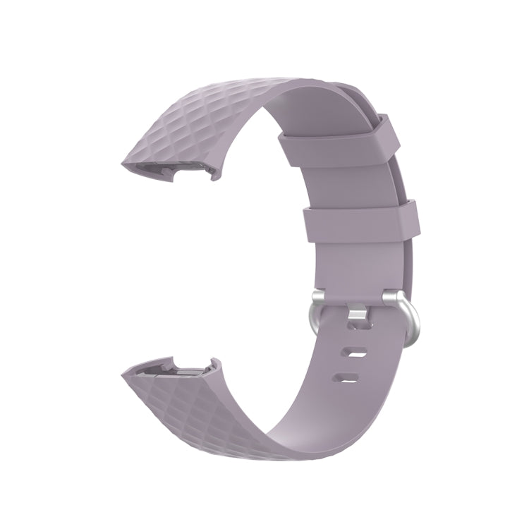 xDfind 18mm Silver Color Buckle TPU Wrist Strap Watch Band for Fitbit Charge 4 / Charge 4 SE / Charge 3 / Charge 3 SE, Size: S(Light Purple) - Watch Bands by xDfind | Online Shopping UK | buy2fix