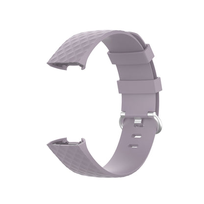 xDfind 18mm Silver Color Buckle TPU Wrist Strap Watch Band for Fitbit Charge 4 / Charge 4 SE / Charge 3 / Charge 3 SE, Size: S(Light Purple) - Watch Bands by xDfind | Online Shopping UK | buy2fix